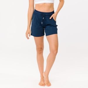 Zyia Navy Canyon Shorts-Long
